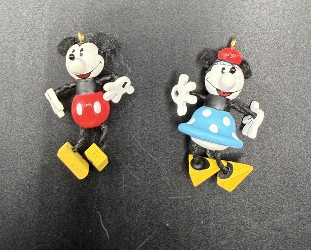 Hallmark Mickey & Minnie Mouse Set 2000 Miniature Ornament No Box -LO22